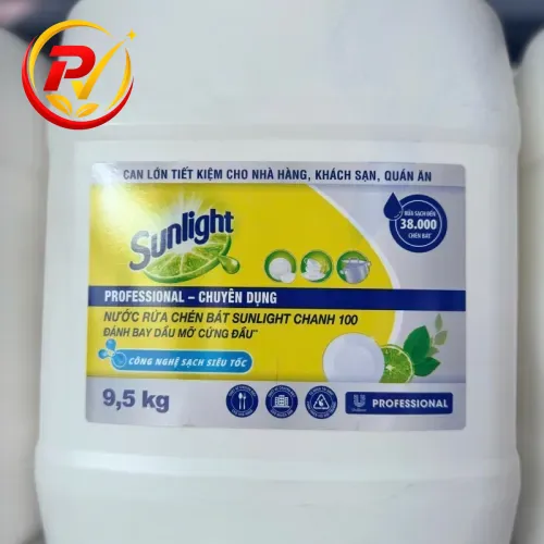Nước rửa chén Sunlight chanh chuyên dùng can 9.5kg