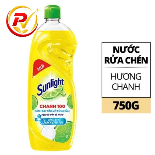 Nước rửa chén Sunlight Chanh 100 đánh bay dầu mỡ cứng đầu